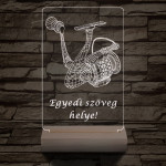 Horgász orsó a legjobb horgásznak 20 cm fa talppal 7 színű 3D led lámpa