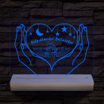 Éjszakai fény gyerekeknek személyre szabott 20 cm fa talppal 7 színű 3D led lámpa