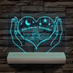 Éjszakai fény gyerekeknek személyre szabott 20 cm fa talppal 7 színű 3D led lámpa