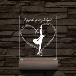 Szertorna személyre szabott 20 cm fa talppal 7 színű 3D led lámpa