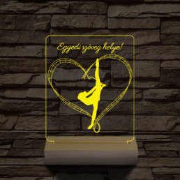 Szertorna személyre szabott 20 cm fa talppal 7 színű 3D led lámpa