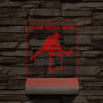 Gátfutó személyre szabott 20 cm fa talppal 7 színű 3D led lámpa