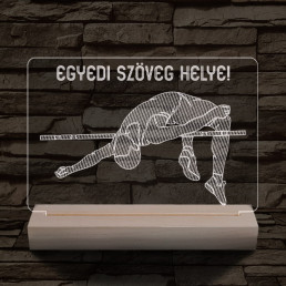 Magasugró személyre szabott 20 cm fa talppal 7 színű 3D led lámpa