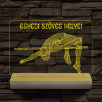 Magasugró személyre szabott 20 cm fa talppal 7 színű 3D led lámpa