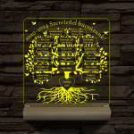 Osztályfa személyre szabott fatalppal 7 színű 3D led lámpa