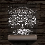 Osztályfa személyre szabott fatalppal 7 színű 3D led lámpa