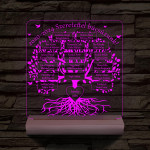 Osztályfa személyre szabott fatalppal 7 színű 3D led lámpa