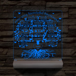 Osztályfa személyre szabott fatalppal 7 színű 3D led lámpa