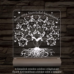Osztályfa személyre szabott fatalppal 7 színű 3D led lámpa