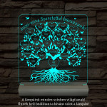 Osztályfa személyre szabott fatalppal 7 színű 3D led lámpa
