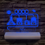Pálinka vicces ajándék személyre szabott 20 cm fa talppal 7 színű 3D led lámpa