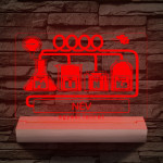 Pálinka vicces ajándék személyre szabott 20 cm fa talppal 7 színű 3D led lámpa