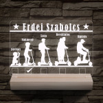 Roller személyre szabott 20 cm fa talppal 7 színű 3D led lámpa