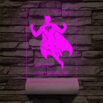 Apa a szuperhős személyre szabott 20 cm fa talppal 7 színű 3D led lámpa