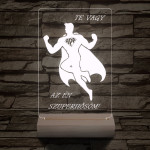 Apa a szuperhős személyre szabott 20 cm fa talppal 7 színű 3D led lámpa