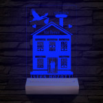 Babaköszöntő személyre szabott 20 cm fa talppal 7 színű 3D led lámpa