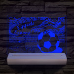 Irány a stadion 20 cm fa talppal 7 színű 3D led lámpa