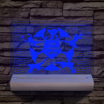 A legjobb kapus személyre szabott 20 cm fa talppal 7 színű 3D led lámpa