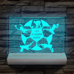 A legjobb kapus személyre szabott 20 cm fa talppal 7 színű 3D led lámpa