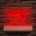 A legjobb kapus személyre szabott 20 cm fa talppal 7 színű 3D led lámpa