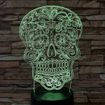Koponya rajz 7 színű 3D led lámpa