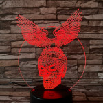 Sas-Koponya  7 színű 3D led lámpa