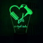 Fodrász szív 7 színű 3D led lámpa