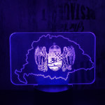 Nagy Magyarország  7 színű 3D led lámpa