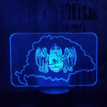 Nagy Magyarország  7 színű 3D led lámpa