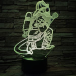 Tűzoltó  7 színű 3D led lámpa