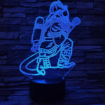 Tűzoltó  7 színű 3D led lámpa