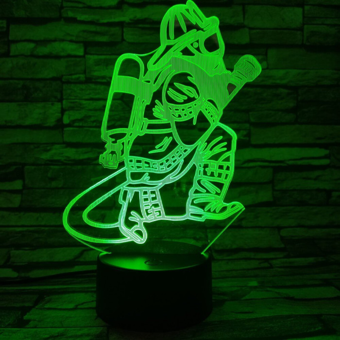 Tűzoltó  7 színű 3D led lámpa