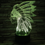 Indián 7 színű 3D led lámpa