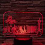 Las Vegas 7 színű 3D led lámpa