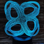 Absztrakt 2 7 színű 3D led lámpa