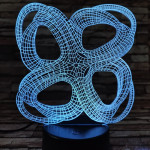 Absztrakt 2 7 színű 3D led lámpa