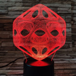 Nonfiguratív 7 színű 3D led lámpa