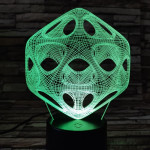 Nonfiguratív 7 színű 3D led lámpa