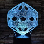 Nonfiguratív 7 színű 3D led lámpa