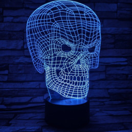 Koponya 3D led lámpa