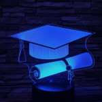 Diplomaosztó kalap  7 színű 3D led lámpa