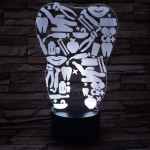 Fog 7 színű 3D led lámpa