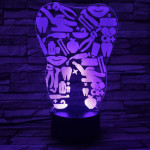 Fog 7 színű 3D led lámpa