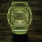 Kvarcóra 7 színű 3D led lámpa