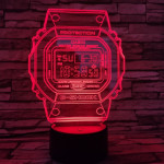 Kvarcóra 7 színű 3D led lámpa
