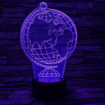 Földgömb 7 színű 3D led lámpa