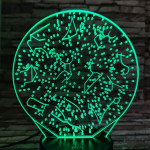 Csillagkép 7 színű 3D led lámpa
