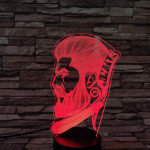 Borbély  7 színű 3D led lámpa