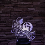 Asztronauta 7 színű  3D led lámpa