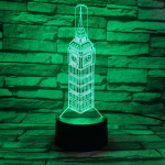 Big Ben 7 színű 3D led lámpa
